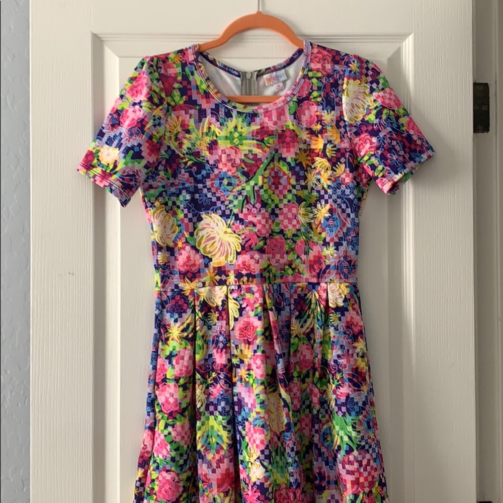 Lularoe Amelia Lisa Frank dress